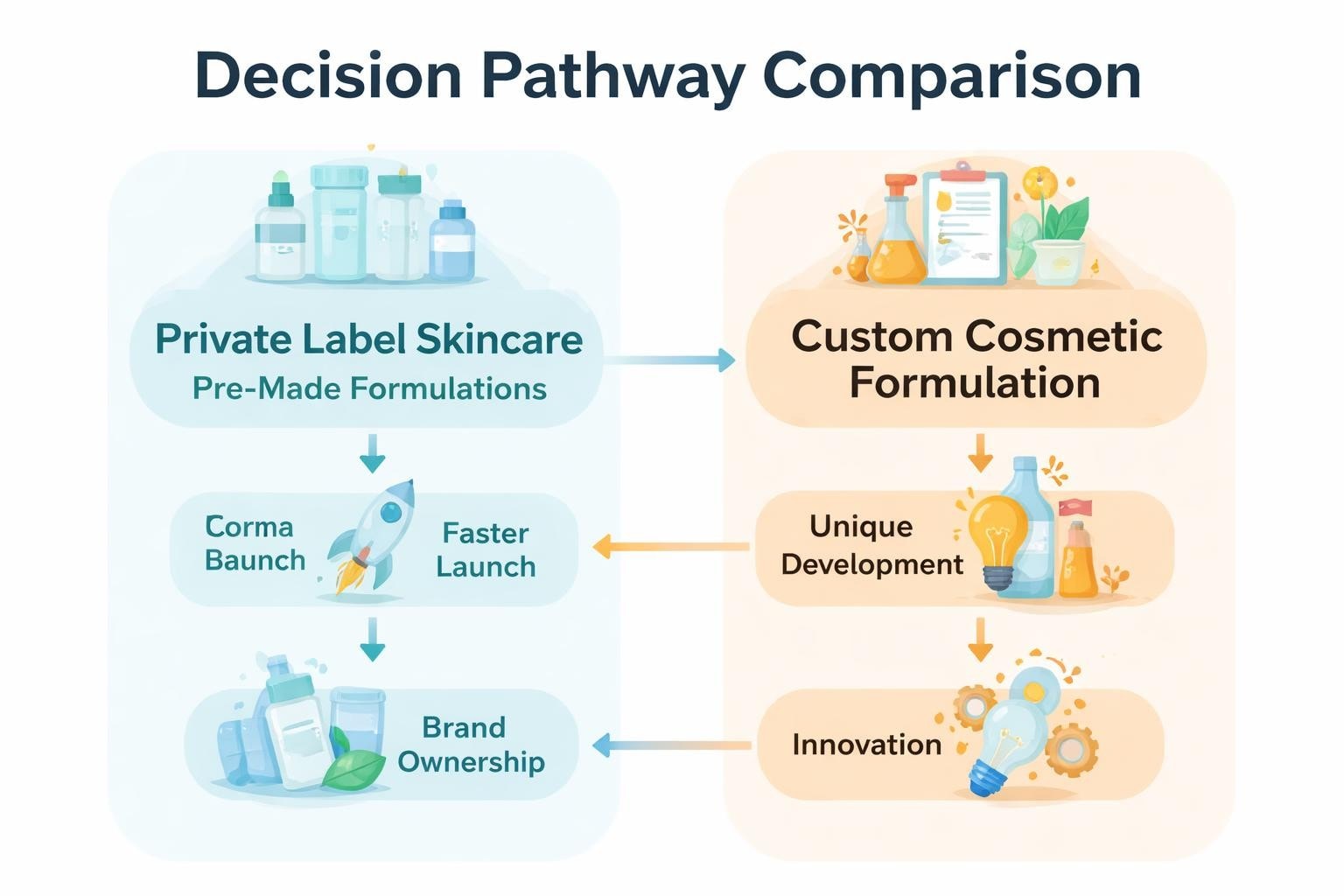 Private Label Skincare vs Custom Cosmetic Formulation