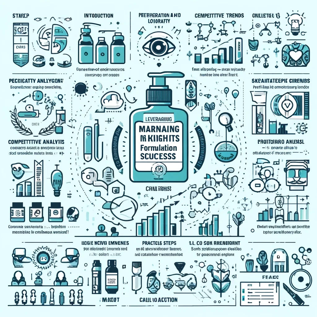 Infographic on leveraging market insights for skincare formulation success